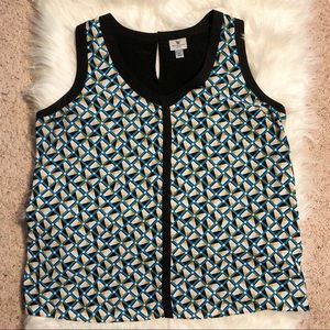 Worthington Women |Geometric Print Sleeveless Tank